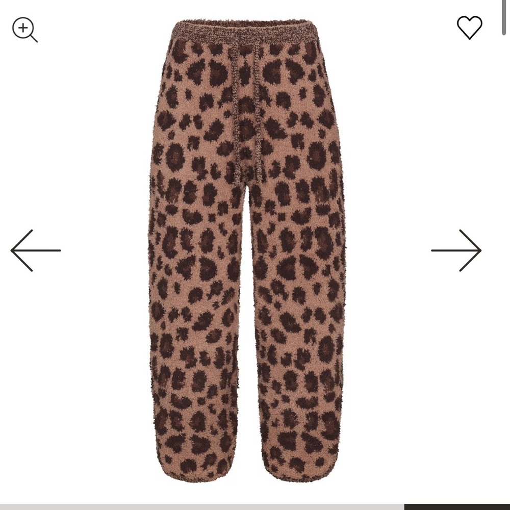 NEW SKIMS Cozy Oversized Jogger Sienna Leopard S/M small medium NWT